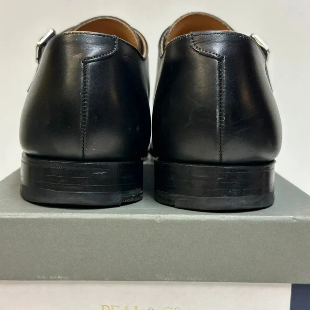 VGUC Crockett & Jones x Brooks Brothers Double Monk Black Made in England US 9 D